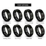 font options for inside engraving on black mule rings