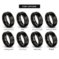 font options for inside engraving on black mule rings