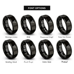font options for inside engraving on black mule deer buck rings