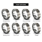 font options for inside engraving on silver mule deer buck rings