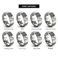 font options for inside engraving on gray mule deer rings