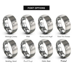 font options for inside engraving on grey mule rings