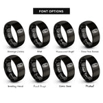 font options for inside engraving on black munter hitch rings