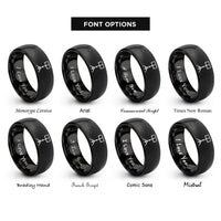 font options for inside engraving on black music stand rings
