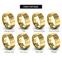 font options for inside engraving on gold mustard bottle rings