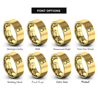 font options for inside engraving on gold nail polish bottle rings
