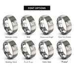font options for inside engraving on gray nakiri knife rings