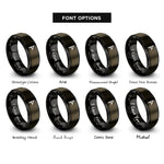 font options for inside engraving on gunmetal & black nauthiz rings