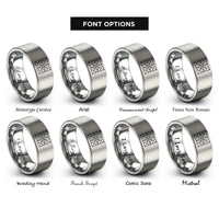 font options for inside engraving on gray nautical chart rings