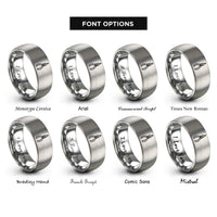 font options for inside engraving on gray needle nose pliers rings
