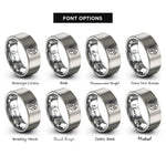 font options for inside engraving on grey neptune rings