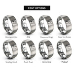 font options for inside engraving on grey netherlands rings