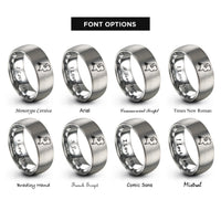 font options for inside engraving on grey netherlands rings