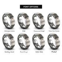font options for inside engraving on gray new zealand rings