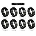 font options for inside engraving on black newspaper rings