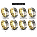 font options for inside engraving on gold & silver newspaper rings