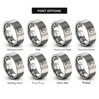 font options for inside engraving on gray night sail rings