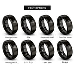 font options for inside engraving on black night vision goggles rings