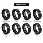 font options for inside engraving on black nitre saltpeter rings