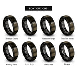 font options for inside engraving on gunmetal & black nitre saltpeter rings