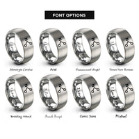font options for inside engraving on gray nitro no2 rings
