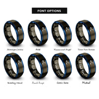 font options for inside engraving on gunmetal & blue nitro no2 rings