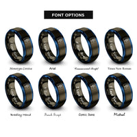 font options for inside engraving on gunmetal & blue nitrogen n rings