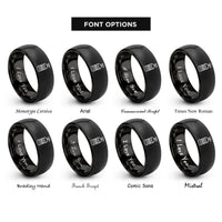 font options for inside engraving on black nitrous bottle rings