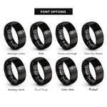 font options for inside engraving on black nitrous bottle rings