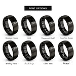 font options for inside engraving on black nitrous bottle rings