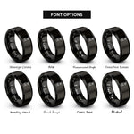 font options for inside engraving on black nitrous bottle rings