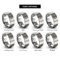 font options for inside engraving on silver nitrox cylinder icon rings