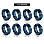 font options for inside engraving on blue north america rings