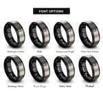 font options for inside engraving on black & gray nosferatu silhouette rings