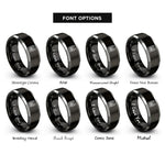 font options for inside engraving on black & gray notre dame cathedral rings