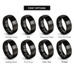 font options for inside engraving on black notre dame cathedral rings