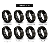 font options for inside engraving on black notre dame cathedral rings