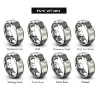 font options for inside engraving on gray nova scotia rings