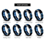 font options for inside engraving on blue & gray npn transistor rings