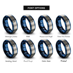 font options for inside engraving on blue & gray npn transistor rings