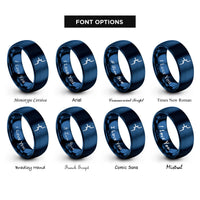 font options for inside engraving on blue npn transistor rings