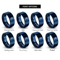 font options for inside engraving on blue npn transistor rings