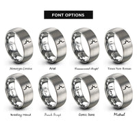 font options for inside engraving on gray npn transistor rings