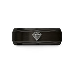 her nurse appreciation presents – black tungsten diamond topo lines wedding band
