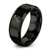 Gaston Move – Tungsten Wedding Band, 8 mm, Black Comfort-Fit Unisex