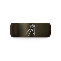 unique presents for nurses – gunmetal & black tungsten gaston move wedding band