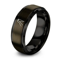presents for nurse appreciation – gunmetal & black tungsten gaston move ring