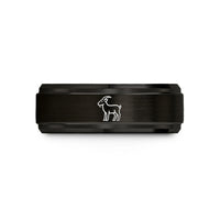 nurse appreciation presents her – black & rose gold tungsten goat wedding band