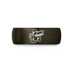 personalized nurse present ideas – gunmetal & black tungsten i beam silhouette wedding band