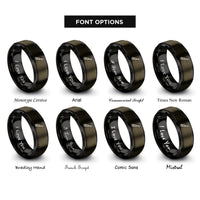 font options for inside engraving on gunmetal & black nut driver rings